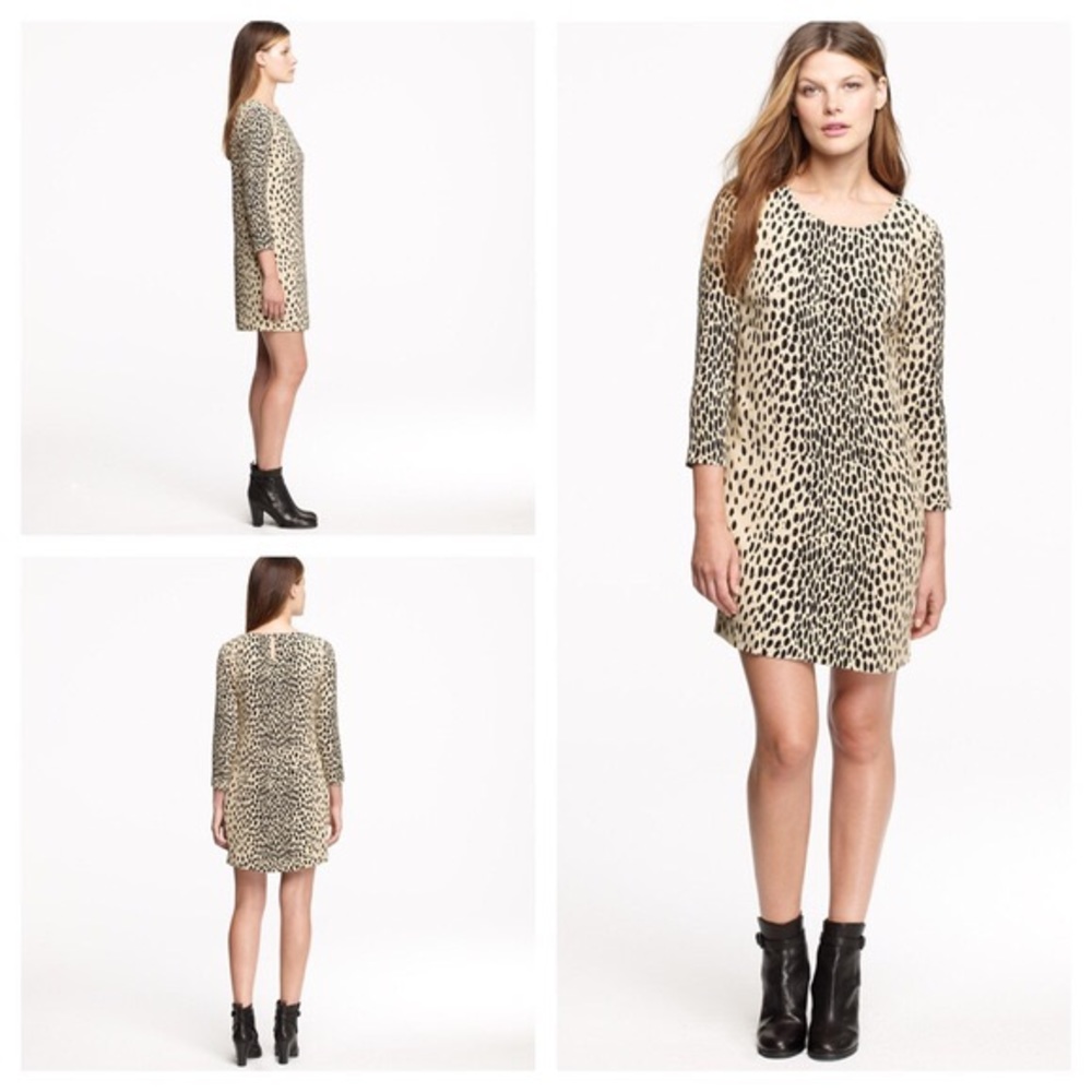 J. Crew Leopard print shift dress size 2.