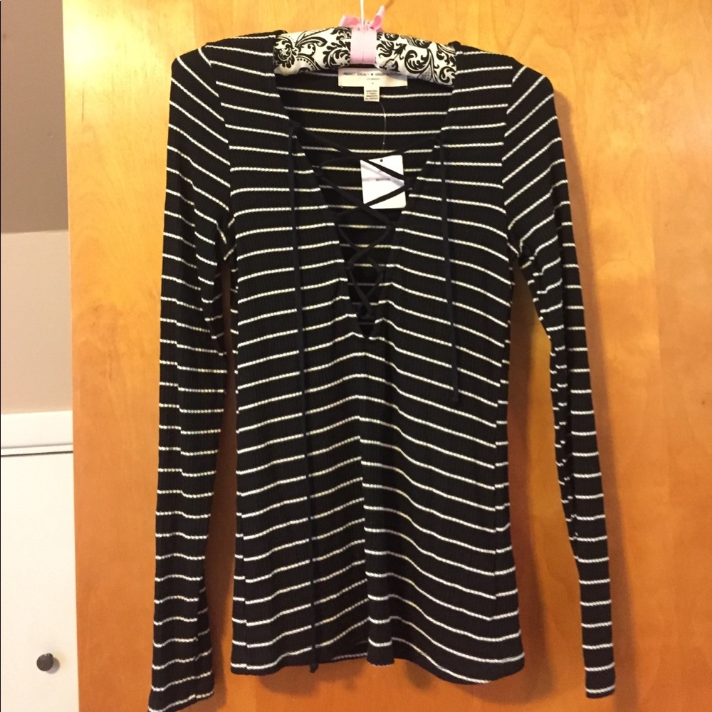 NWT Urban Ourfitters Lace up shirt