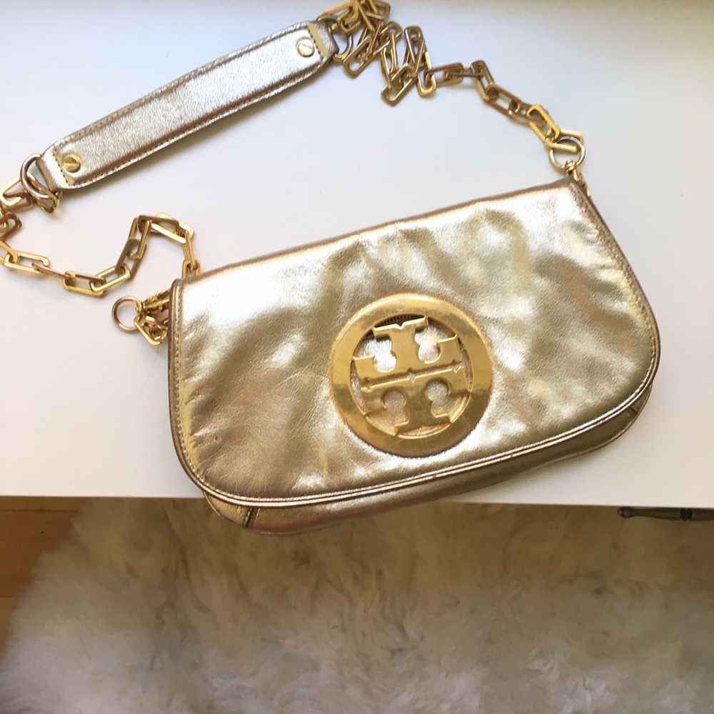 Tory Burch Metallic Amanda Crossbody Clutch