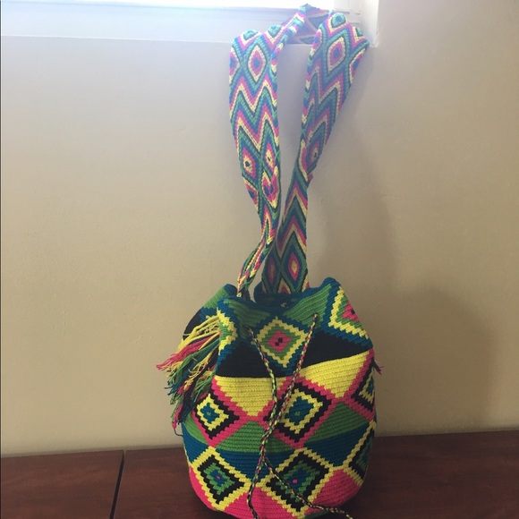 Hand made, never used, Wayuu mochila Colombian bag - Picture 3 of 3