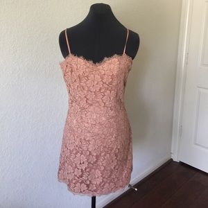 Cute casual peach lace dress