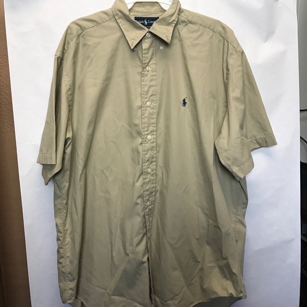 Polo Ralph Lauren large Blake tan shirt cotton