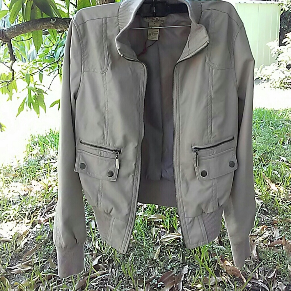 Cream Pink leather jacket