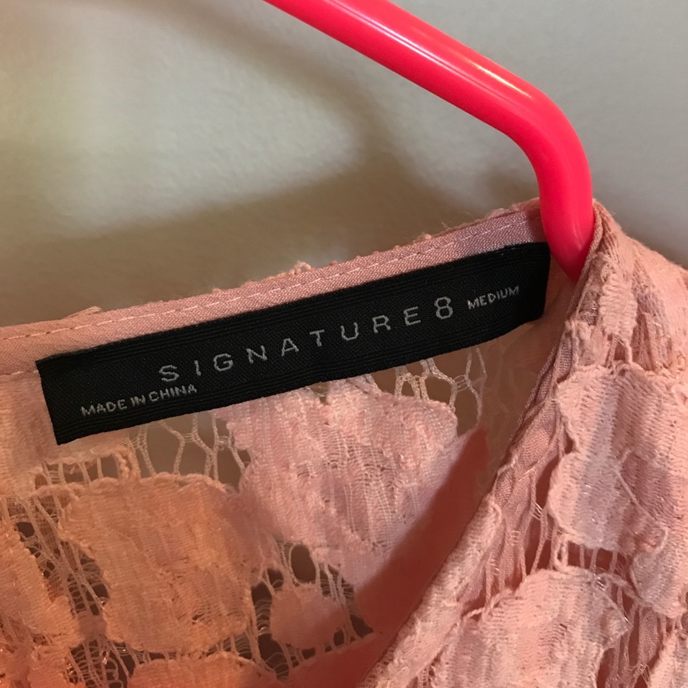 Open back lace pink dress Sz M - Picture 2 of 3