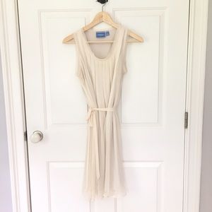 Tie Waist Accordion Dress