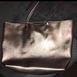 Bath and Body works metallic tote (Rose gold)