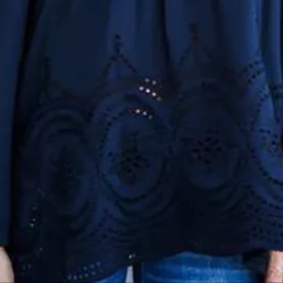 New Navy blue off the shoulder top - Picture 5 of 6