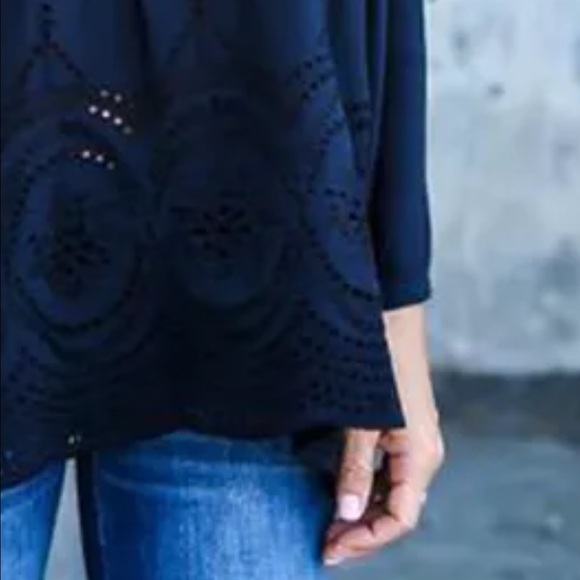 New Navy blue off the shoulder top - Picture 6 of 6