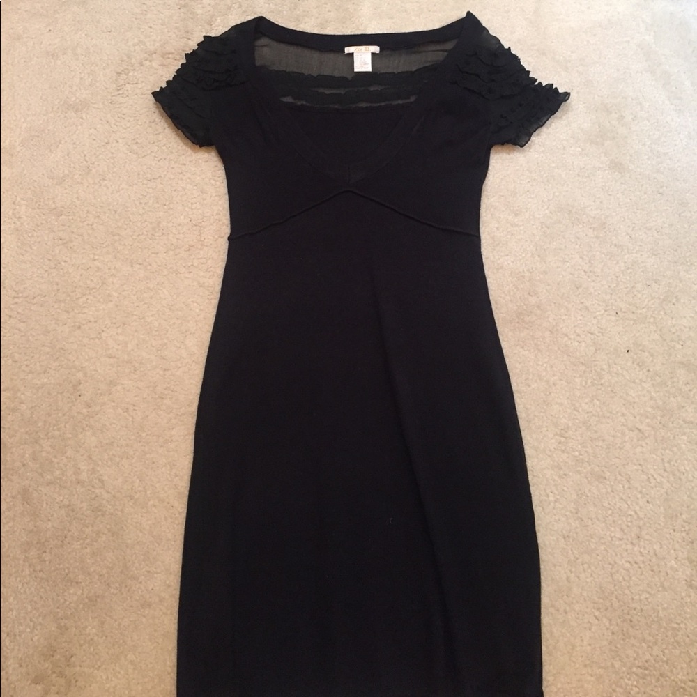 Black knit dress