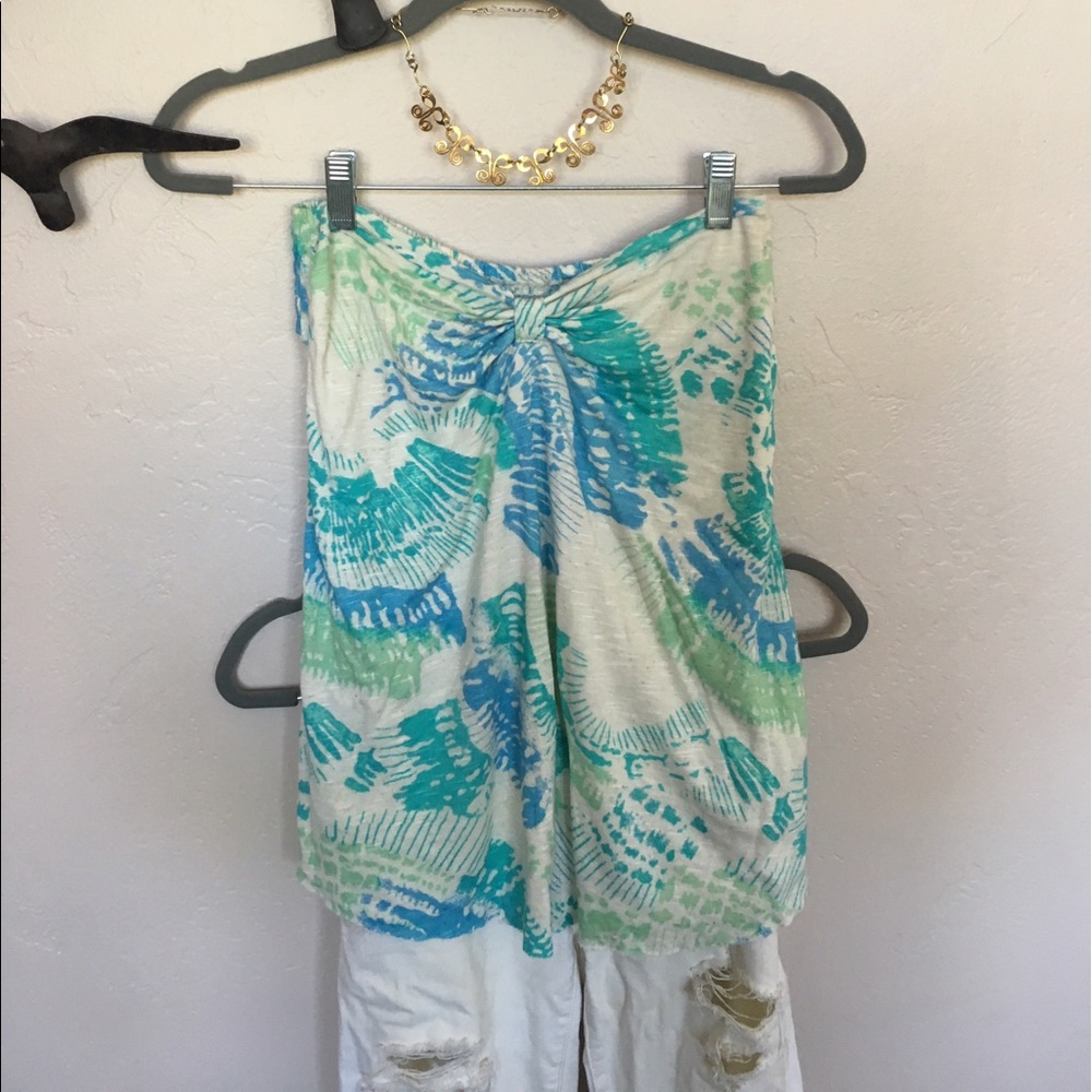 Free People Strapless XS Seashore Top