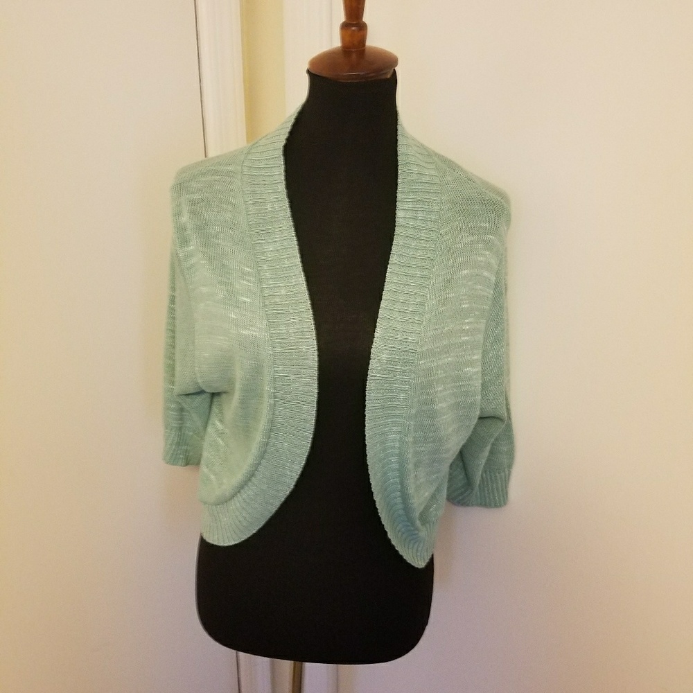 Dress Barn mint green shrug