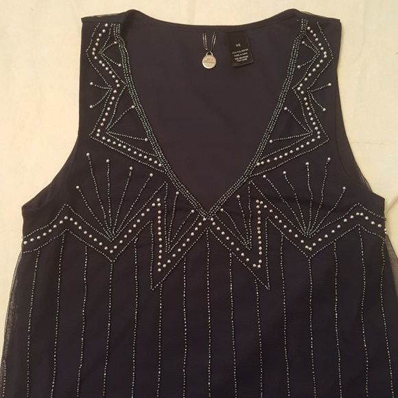 BKE tank with embellishments, sz XS - Picture 2 of 5