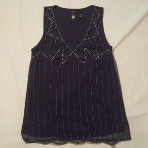 BKE tank with embellishments, sz XS