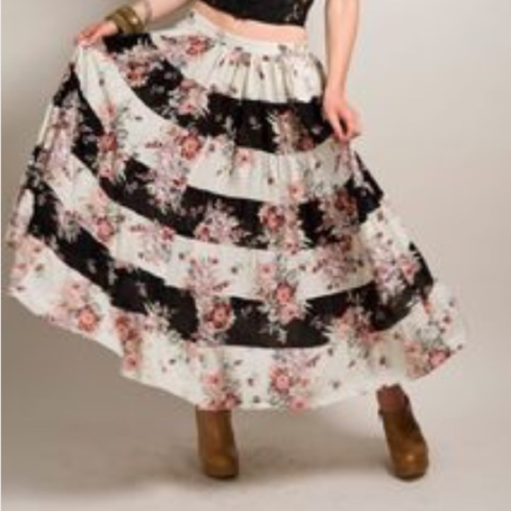 Arnhem Gypsy Meika Rose Floral Songbird Maxi Skirt