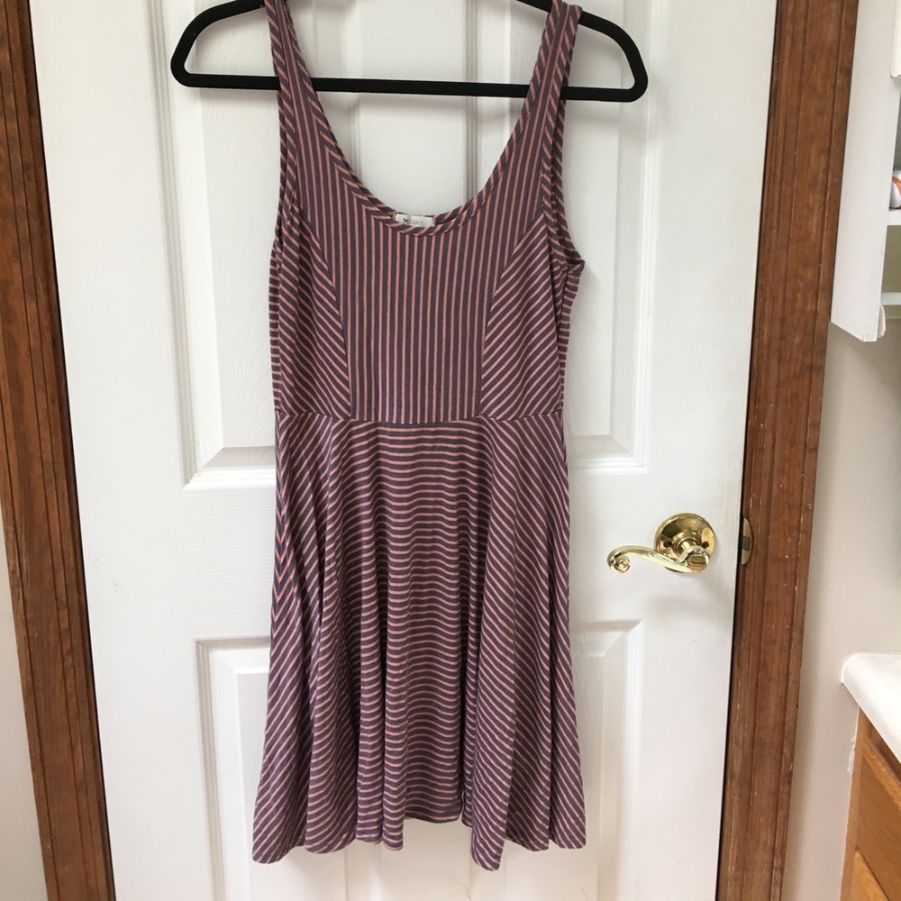 Striped knit dress.