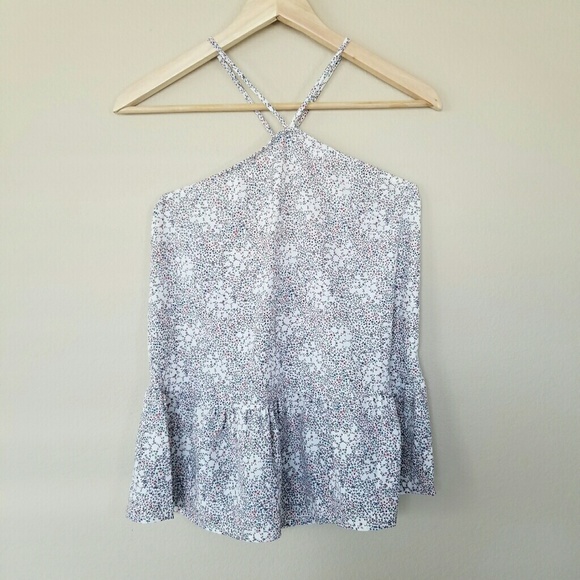 🌸 Kimberly Halter Peplum Top S - Picture 4 of 4