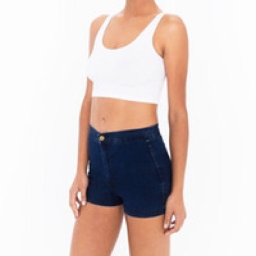 American Apparel high waisted jean shorts