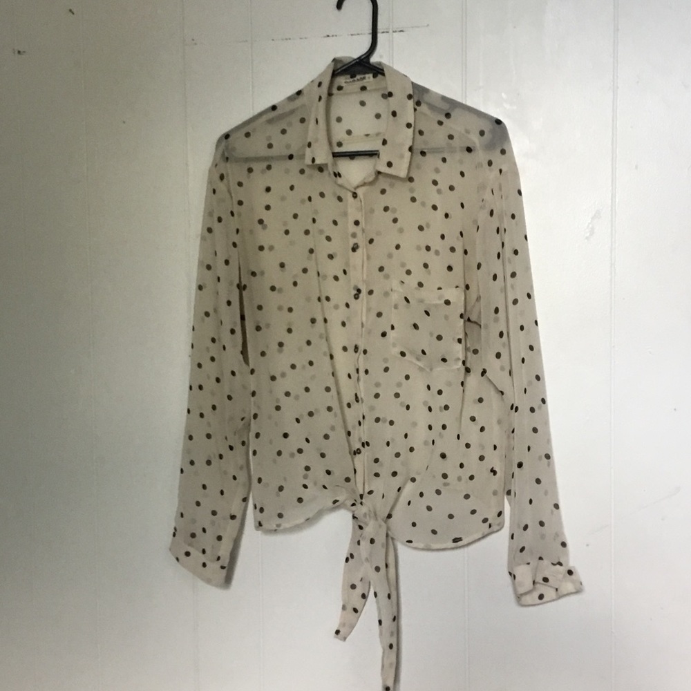 Sheer Polka Dot Blouse
