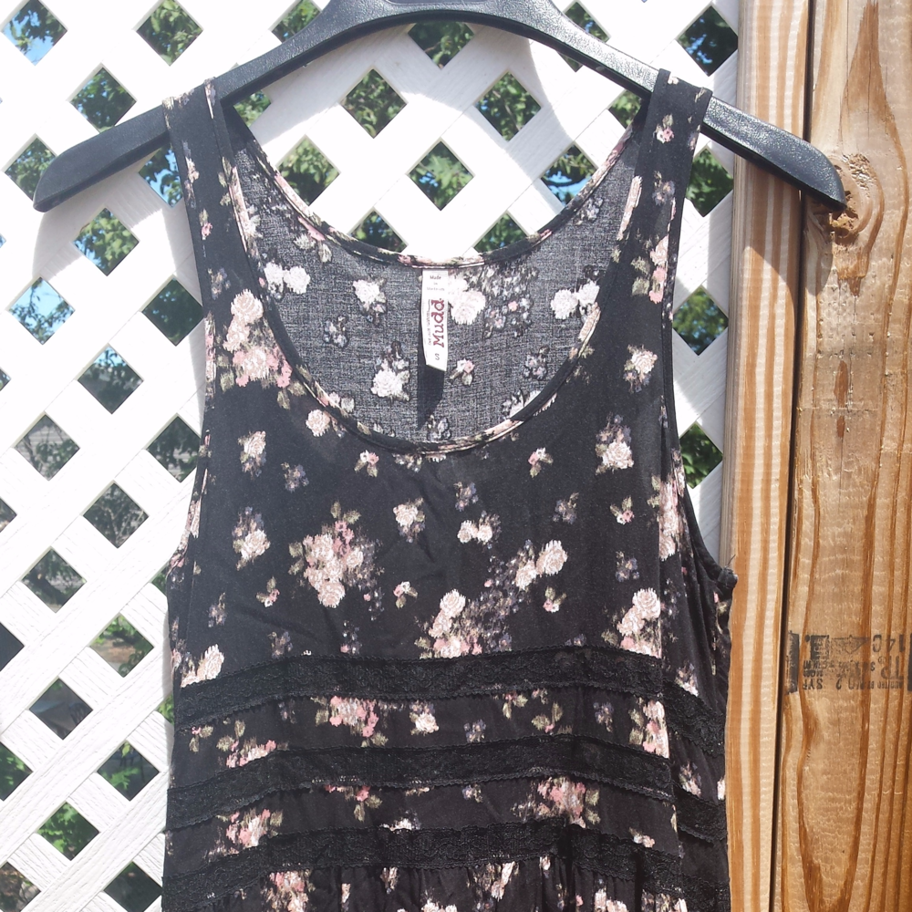 Floral and Laced Mini Dress