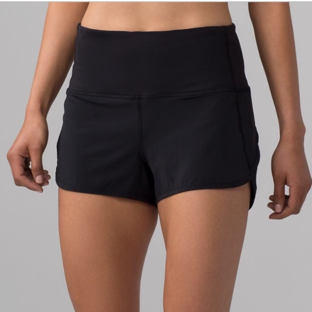lululemon high waisted speed shorts