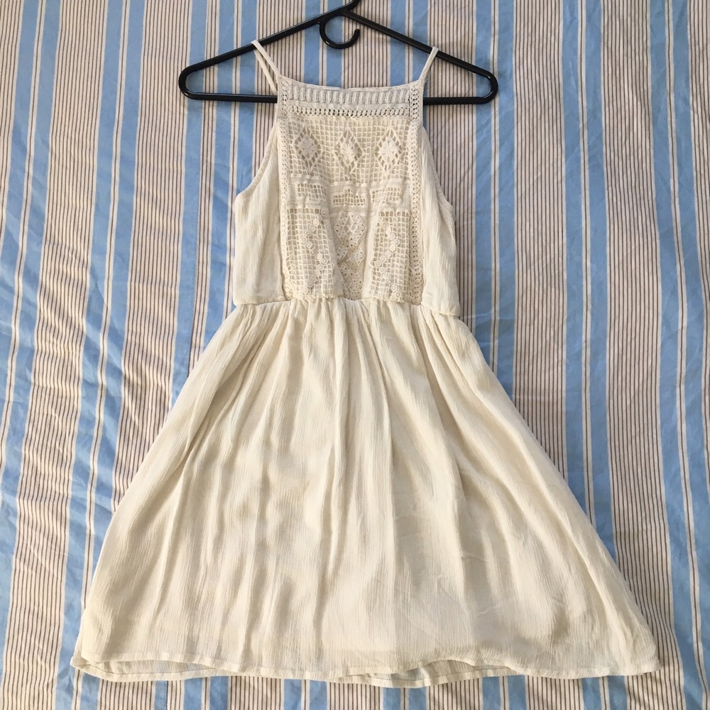 Target high neck crochet detail dress