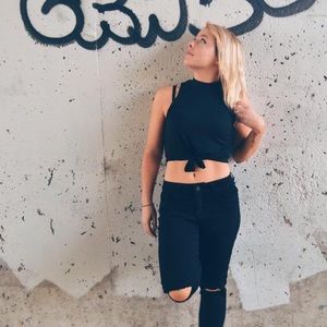 Black Crop Top