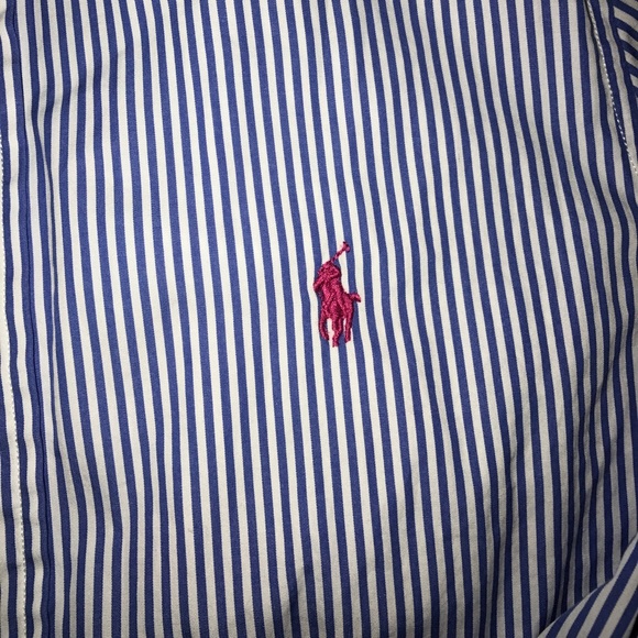 Ralph Lauren Blue & White stripped fitted Oxford - Picture 4 of 4