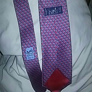 HERMES GEOMETRIC PRINT SILk MEN'S TIE