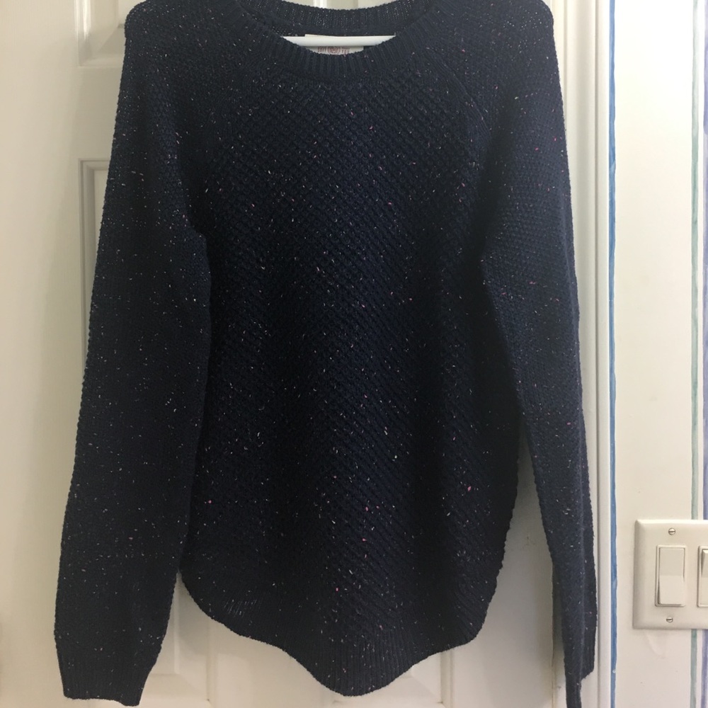 Navy blue woven sweater