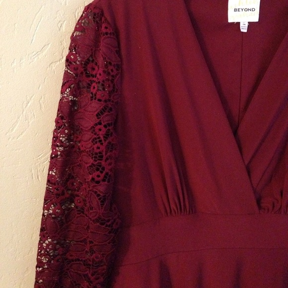 Ashley Graham Lace Long Sleeve Dress - Picture 2 of 5