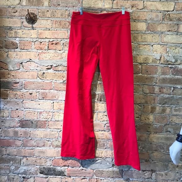 lululemon athletica Pants - Lululemon red wide leg pants size 10