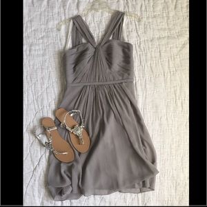 David's Bridal sz 6 y-neck chiffon dress