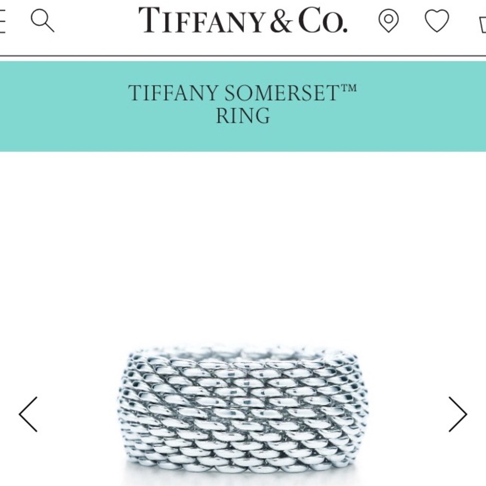 Tiffany & Co Somerset Mesh Ring - 100% Authentic!