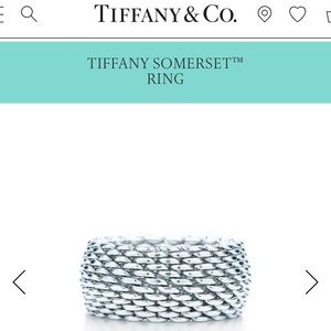 Tiffany & Co Somerset Mesh Ring - 100% Authentic!
