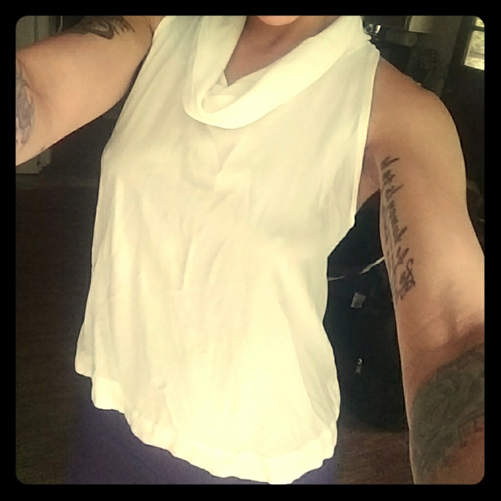 FREE PEOPLE COWL NECK HALTER TANK NWT XS