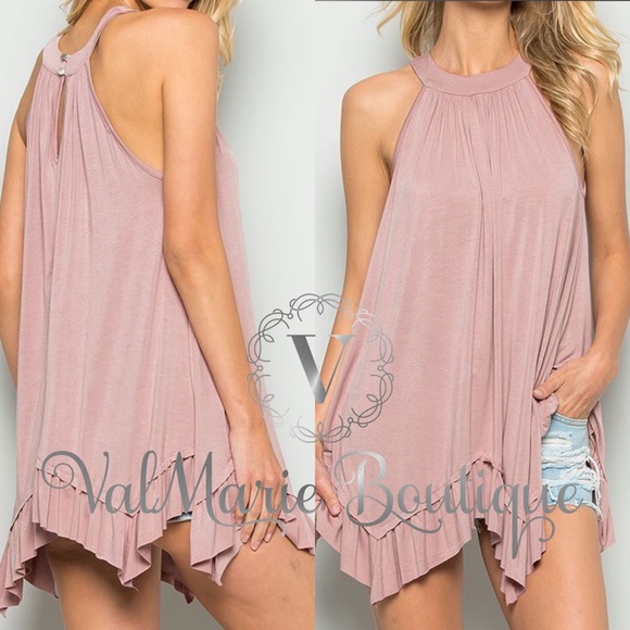 📍CLEARANCE 📍MEGA SOFT MODAL Mauve Top - Picture 3 of 4