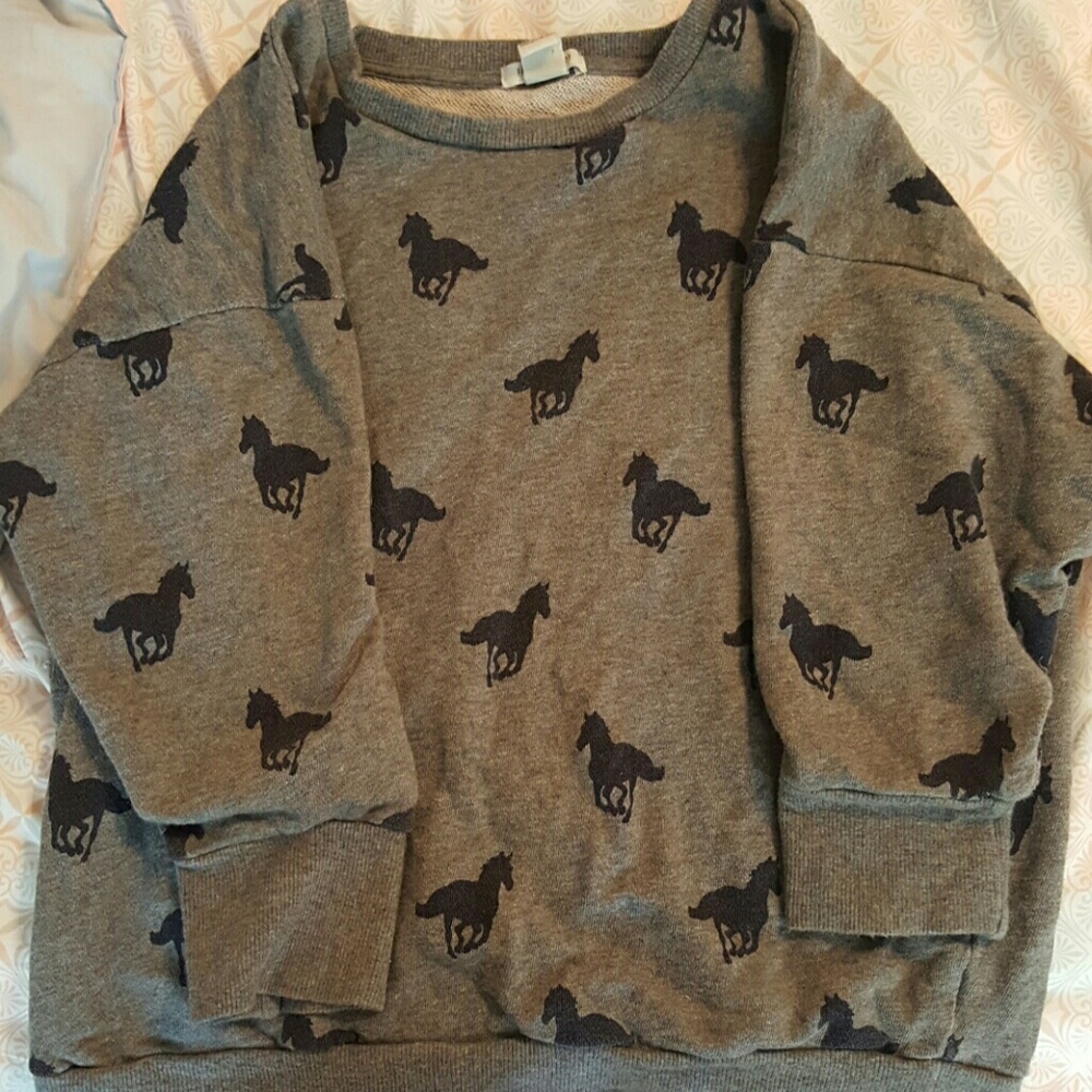 Horse print sweater