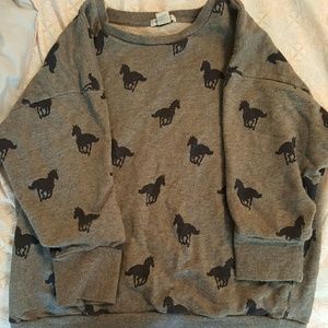 Horse print sweater