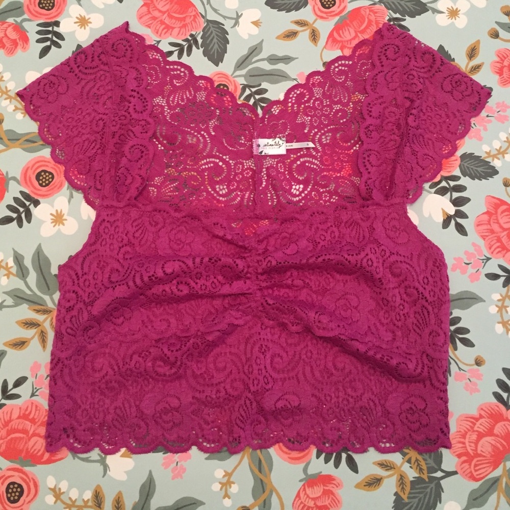 Free people scallop crop top