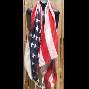 American Flag Scarf, Wrap, Sarong, Cover Up