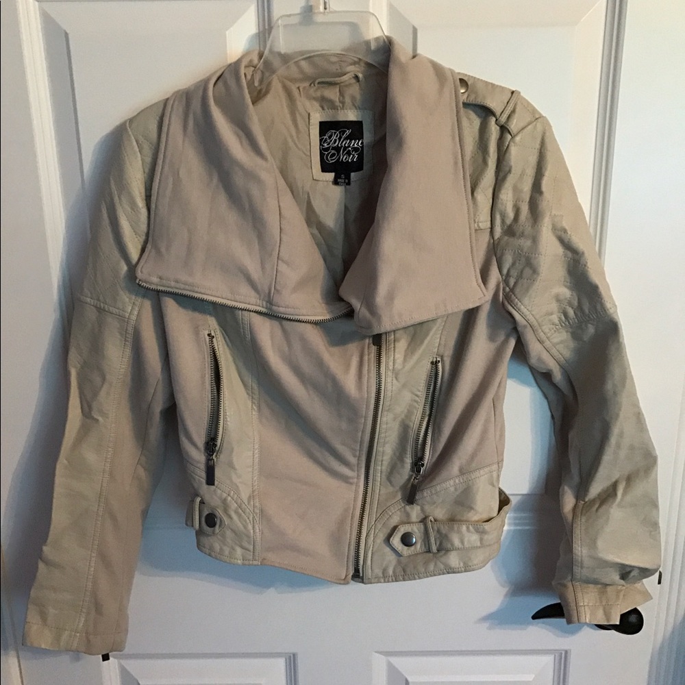 Leather and cloth jacket