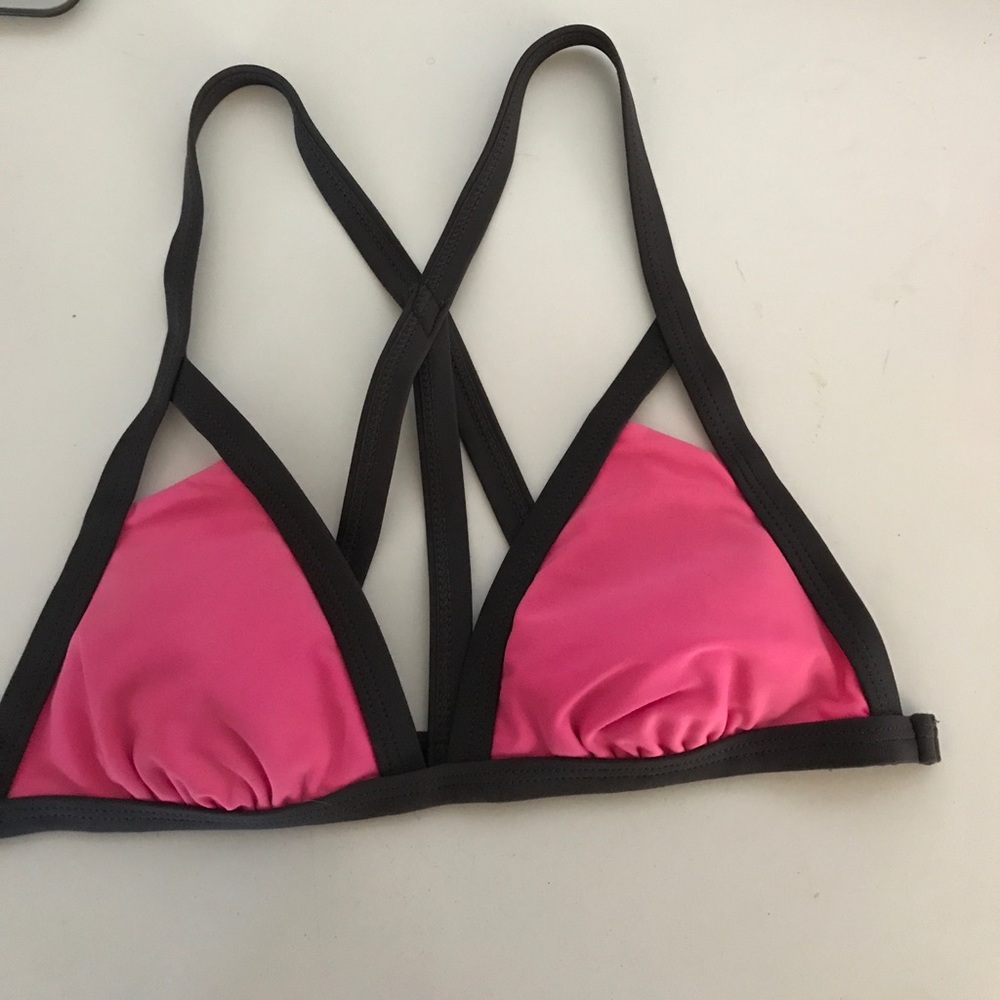 Pink bikini top
