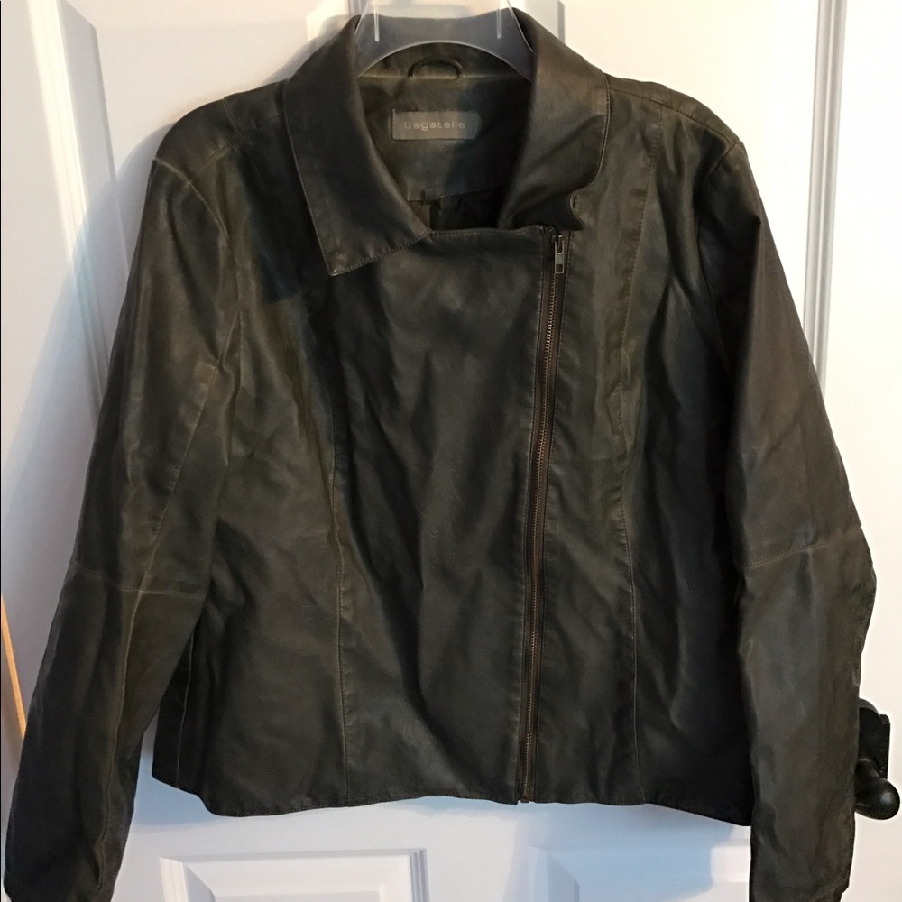 Green leather jacket