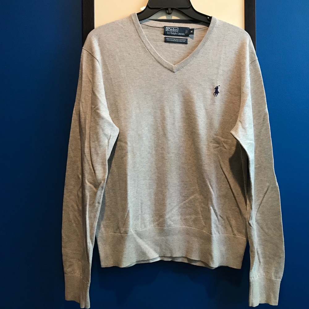 Men's grey Polo sweater