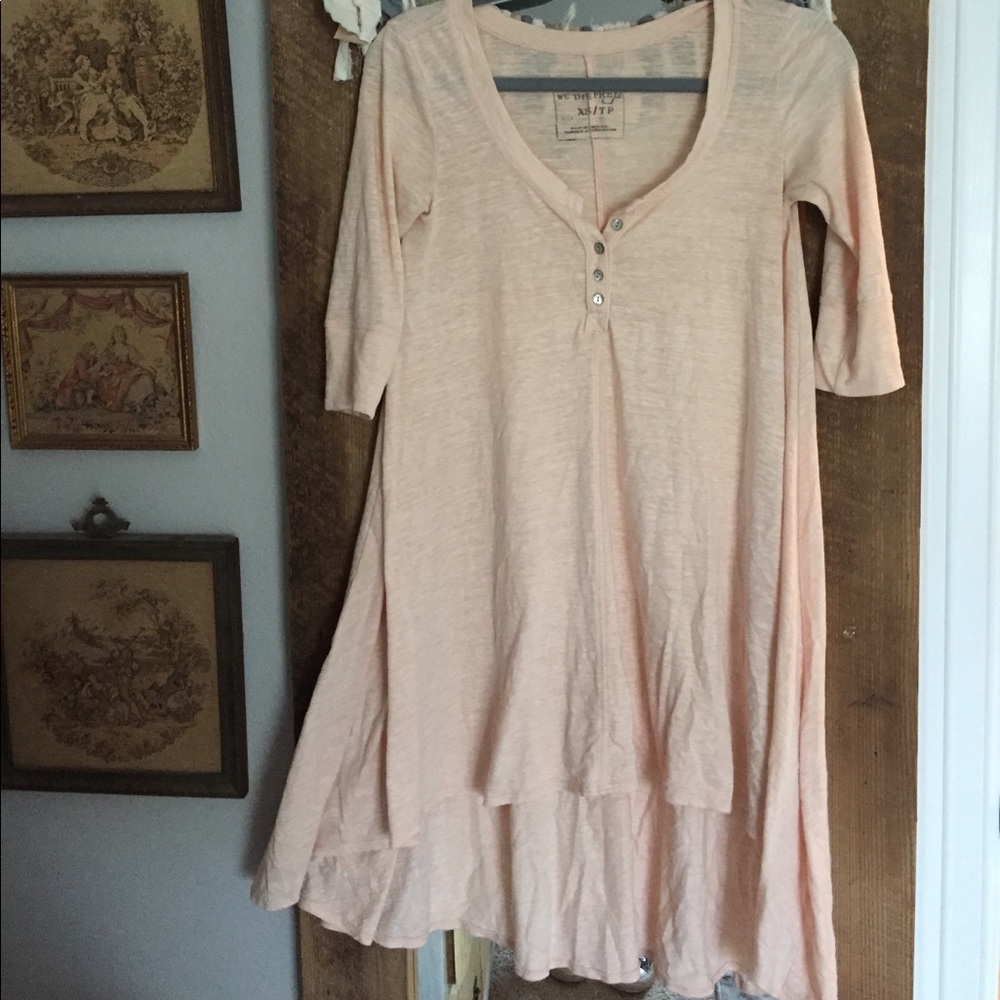Free People Drippy Jersey Henley Dress/Tunic