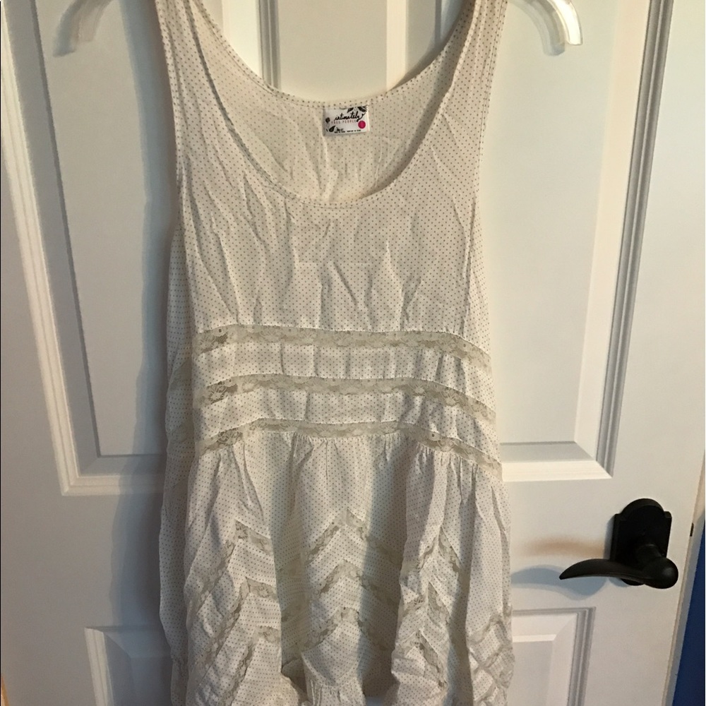 Free People white shift dress