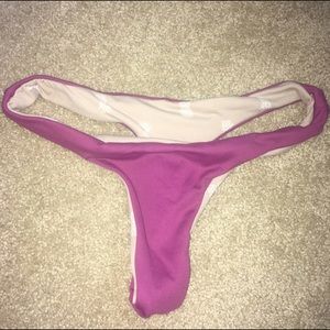 Maroon Midro Wild Hearts Bikini Bottom