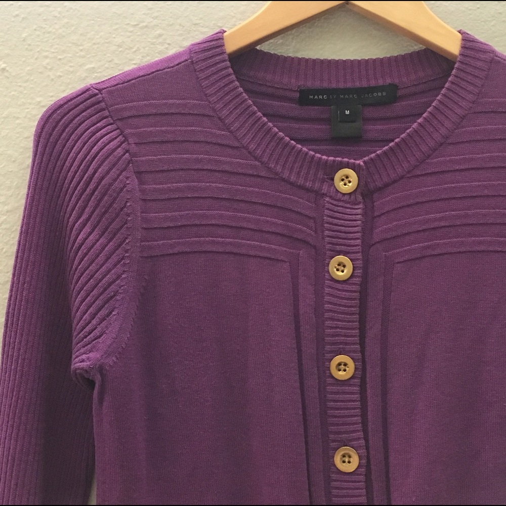 Purple Marc by Marc Jacobs Button Up Cardigan