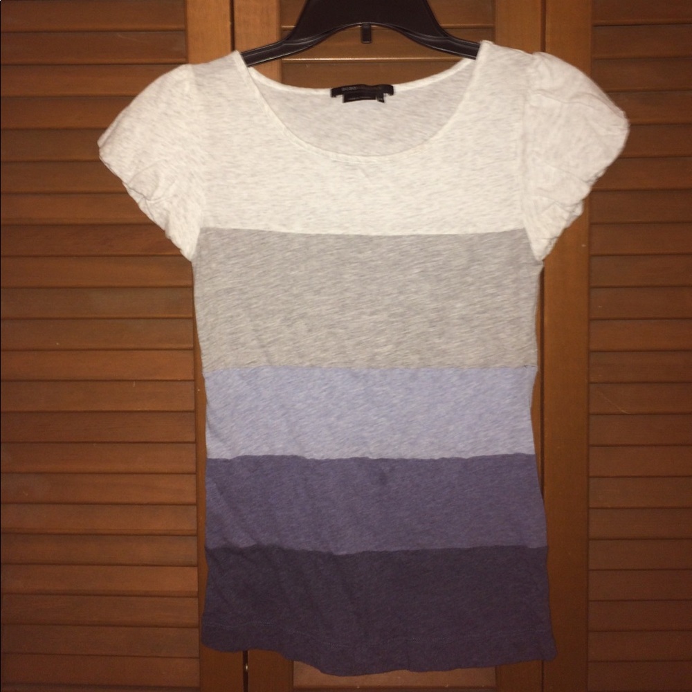 BCBG Maxazria short sleeve color block tee; XS