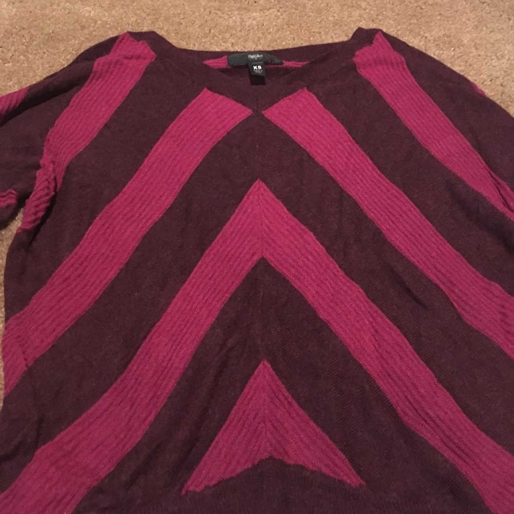 Purple and Pink Striped Sweater